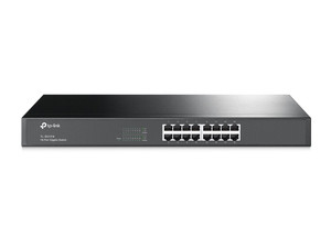 TP-Link TL-SG1016 | 16 Port Gigabit Ethernet Switch | Plug & Play | Sturdy Metal, Shielded Ports, Rackmount, Fanless, Black | 3 Year Manufacturer War