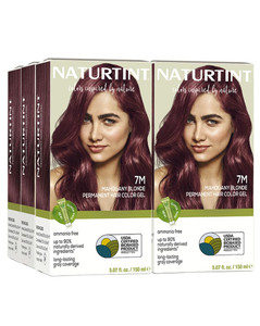 Naturtint 7M Mahogany Blonde Permanent Hair Color (Pack of 6), Ammonia Free, Vegan, Cruelty Free, up to 100% Gray Coverage, Long Lasting Results (Pac