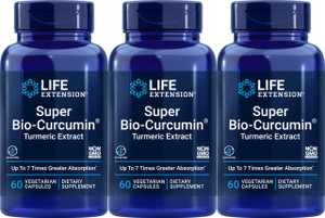 Life Extension Super Bio-Curcumin Turmeric Extract 400 mg, 60 Vegetarian Capsules (Pack of 3)