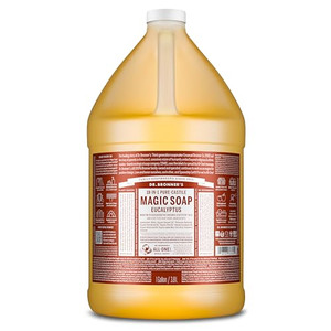 Dr. Bronner's Pure-Castile Magic Soap Liquid (Eucalyptus, 1 Gallon) - Made with Regenerative Organic Certified Oils, 18-in-1 Uses: Face, Body, Hair,