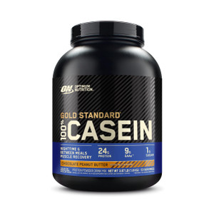 Optimum Nutrition Gold Standard 100% Micellar Casein Protein Powder, Slow Digesting, Helps Keep You Full, Overnight Muscle Recovery, Chocolate Peanut
