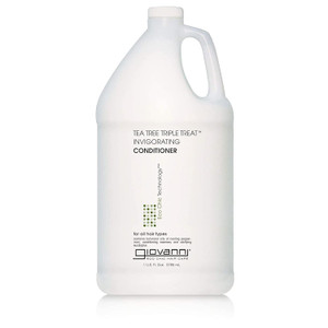 GIOVANNI Tea Tree Triple Treat Invigorating Conditioner - Cooling Peppermint, Eucalyptus, Rosemary, Helps Dry Flaking Scalp, Paraben Free, Helps to M