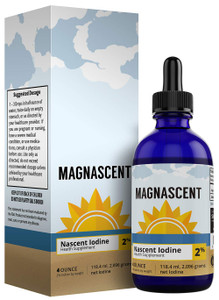 Magnascent Nascent Iodine Organic Daily Health Supplement High Potency 2% Concentrated Liquid Iodine Drops Supports Energy & Metabolism (4oz/118.4ml)