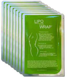Ultimate Lipo Body Wrap With Guarana, Green Tea, and Seaweed Wraps Works for Stomach Belly Legs Arms Abdomen Skin Elasticity and Resiliency. (8 Wraps