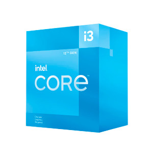 Intel® Core 12th Gen i3-12100F desktop processor, featuring PCIe Gen 5.0 & 4.0 support, DDR5 and DDR4 support. Discrete graphics required.