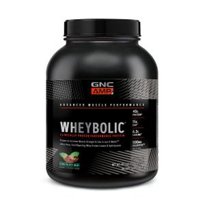 GNC AMP Wheybolic Clinically Proven Protein Powder, 40g Whey Protein, BCAA, Leucine, Increases Muscle Strength, Muscle Building, 3rd Party Tested, Gl