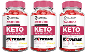 Justified Laboratories (3 Pack Boostline Keto ACV Gummies Extreme 2000MG Boost Line Keto Gummies Apple Cider Vinegar Formulated with Pomegranate Beet