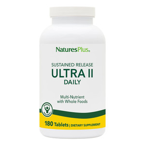 NaturesPlus Ultra II Daily - 180 Tablets - Multivitamin with Whole Foods for Overall Well-Being - Supports Energy & Immune Health - Sustained Release