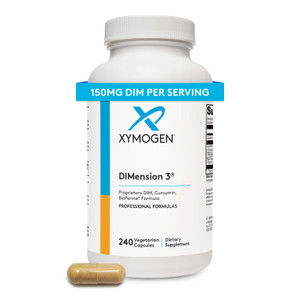 XYMOGEN Dimension 3 - Diindolylmethane DIM Supplement with Curcumin + BioPerine - Supports Healthy Estrogen Detox, Hormonal Balance for Women and Men