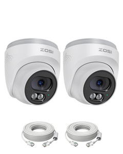 ZOSI C220 2Pack 4MP QHD 2.5K Add-On PoE IP Camera Outdoor, 1440p Surveillance Outdoor Camera to Home Security System, Only Work with Our PoE NVR, 100