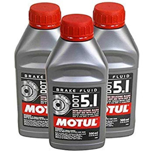 Motul DOT 5.1 100% Synthetic Brake Fluid - 500ml Bottles, 3-Pack (100951)