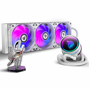 AsiaHorse WK-A360 ARGB All-in-One AIO CPU Liquid Cooler, Wandering Knight 360mm Water Cooling System with Dual High-Performance Pump and 3×120mm PWM