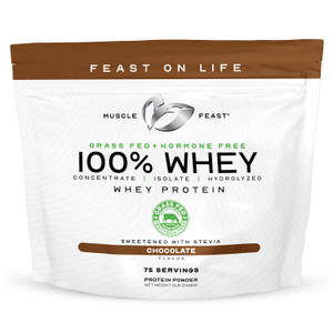 Muscle Feast 100% Grass Fed Whey Protein Powder, All Natural Hormone Free Paure Raised Whey Protein Powder for Women & Men- Whey Concentrate, Isolate