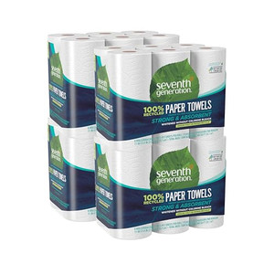 Seventh Generation Paper Towels 2-Ply 4 Pack 100% Recycled Paper 6 Rolls