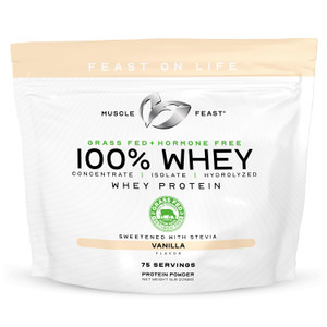 Muscle Feast 100% Grass Fed Whey Protein Powder, All Natural, Hormone Free Paure Raised Whey Protein Powder for Women & Men - Whey Concentrate, Isola