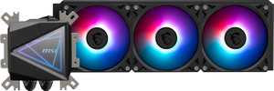 msi MAG CoreLiquid I360 Black - AIO ARGB CPU Liquid Cooler - Infinity Mirror Design - UNI Bracket - 360mm Radiator - Triple 120mm ARGB PWM Fans - LGA