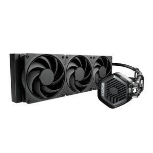 Cooler Master 360 Atmos Stealth Performance-Driven Close-Loop AIO Liquid Cooler, R9|Ultra 9, Dual Chamber Pump, 360 Radiator, Mobius PWM Fans, AMD Ry