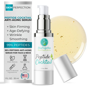 Skin Perfection Face Serum for Anti-aging 99% Potent Peptides 8x Matrixyl 3000 Pentamide 6 Syn Coll Snap 8 Reduce Wrinkles Lift Tighten Firm Anti-agi