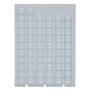 Ezy Dose 62-Day Disposable Blisters for Pill, Medicine, Vitamin, Use with Unit Dose Cold Seal System, Large (Case of 500)