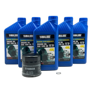 Yamaha Yamalube Watercraft 10W-30 Oil Change Kit, #LUB-MRNMR-KT-10