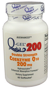 Q-Gel 200mg Double Strength Hydrosoluble CoQ10 (180 Softgels)