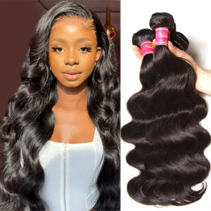 Nadula Hair 100% Unprocessed Brazilian Virgin Human Hair 10A Brazilian Body Wave 3 Bundles Hair Extentions Double Weft Natural Color 20 22 24 Inch