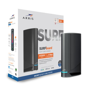 ARRIS (G34) - Cable Modem Router Combo - Fast DOCSIS 3.1 Gigabit WiFi 6 (AX3000), Approved for Comcast Xfinity, Cox, Spectrum & More, 1 Gbps Max Inte