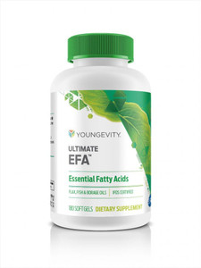 Youngevity Ultimate EFA - Organic Source of Essential Fatty Acids | Omega 3, 6, & 9 | Made from Borage, Flax & Fish Oil | 180 Count (Pack of 4)