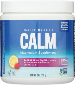 Natural Vitality Calm, The Anti-Stress Dietary Supplement Powder, Raspberry Lemon - 8 Ounce (Packaging May Vary)