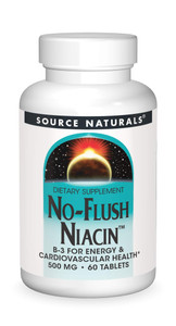 Source Naturals No-Flush Niacin, B-3 500 mg - 60 Tablets