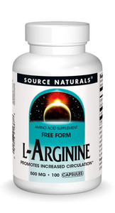 Source Naturals Free Form L-Arginine, Promotes Increased Circulation* - 500mg - 100 Capsules