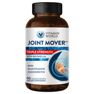 Vitamin World Triple Strength Joint Mover, Glucosamine Chondroitin with MSM Joint Support Supplement, Collagen & Boswellia Serrata Extract, Support J
