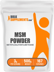 BulkSupplements.com MSM Powder - Methylsulfonylmethane, MSM Supplement, Nutritional Supplement - Gluten Free, 3g per Serving, 250g (8.8 oz) (Pack of