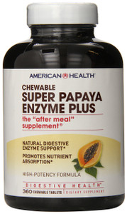 American Health Multi-Enzyme Plus, Super Papaya, 360 Count