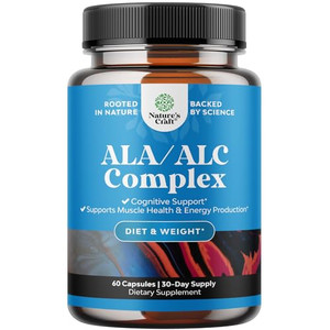 Pure Alpha Lipoic Acid Supplement with Acetyl L-Carnitine - Natural ALA ALC Amino Acids Boost Memory Support Mental Performance and Raise Energy Leve