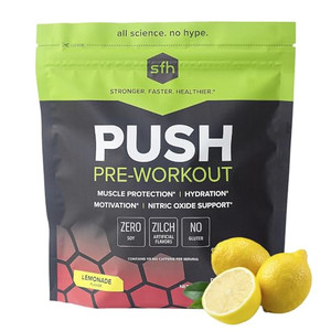 SFH Push Pre-Workout Powder (Fruit Punch) BCAAs for Muscle Repair | Electrolytes | Non-Dairy, No Artificial Flavors, Colors, Sugar, Soy, Gluten, or G