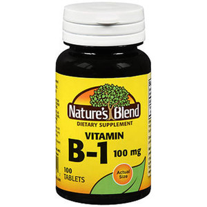 Nature's Blend Vitamin B1 100 mg Tablets - 100 ct, Pack of 3