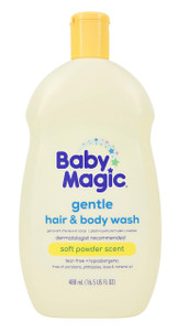 Baby Magic Gentle Hair & Body Wash, Calendula & Coconut Oil, Free from Tear & Parabens & Phthalates & Sulfates & Dyes, 16.5 Fl Oz