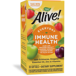 Nature's Way Alive! Everyday Immune Health* with Echinacea & Zinc, Immune Health and General Wellbeing*, 30 Softgels