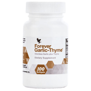 Forever Living - Forever Garlic-Thyme - Cardiovascular & Immune Support with 10mg Garlic Extract & 50mg Thyme Leaf Powder - Odorless Softgel, Gluten-
