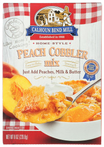 Calhoun Bend Mill Peach Cobbler Mix, Home Style, All Natural, 8 Ounces (Pack Of 6)