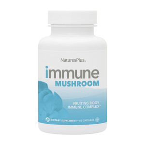 Natures Plus Immune Mushroom - 60 Capsules - Fruiting Body Immune Complex - from Seven Different Mushrooms - Delivers Key Micronutrients - Vegan, Glu