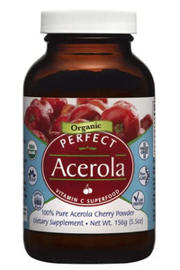 Perfect Supplements  Perfect Acerola Powder  156 Grams  100% Pure Acerola Cherry  All-Natural Vitamin C Superfood  Immune System Support