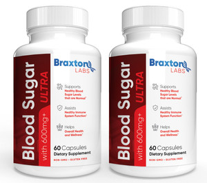 2 Pack Braxton Labs Blood Sugar Ultra 60x2 120 Capsules