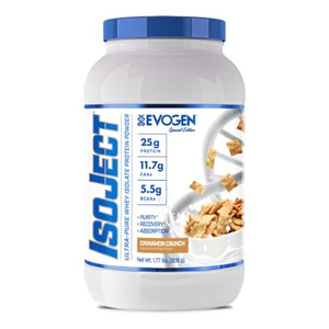 Evogen Isoject - Whey Protein Isolate | Ultra-Pure Whey Protein Powder with Ignitor Enzymes, BCAAs, and EAAs | Enhanced Absorption & Recovery | Cinna