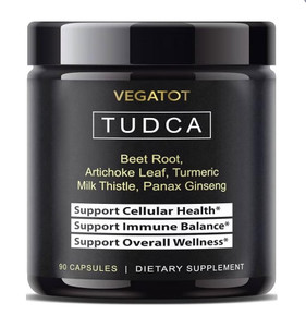 VEGATOT TUDCA Support Formula  Tauroursodeoxycholic Acid Complex with Beet Root, Turmeric & Milk Thistle  Cellular Support & Daily Wellness  150 C