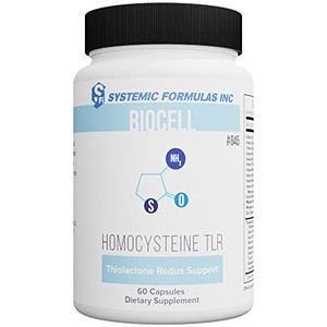 Systemic Formulas HomoCysteine TLR Thiolactone Redux Support 60 Capsules, Biocell #845. Contains Antioxidants That Protect The Heart, Cardiovascular