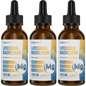 High Strength Liposomal Magnesium Drops, Easily Absorbed Chelated Forms of Magnesium Bisglycinate and Magnesium Gluconate, Supports - Sleep Aid, Stre