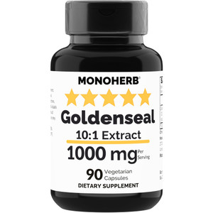 MONOHERB Goldenseal Extract 1000 mg - 90 Vegetarian Capsules