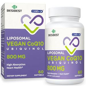 Liposomal Ubiquinol CoQ10 800 MG Softgel, High Absorption CoQ10 Ubiquinol Supplement, Active Coenzyme Q10 800mg, Powerful Antioxidant for Heart & Bra